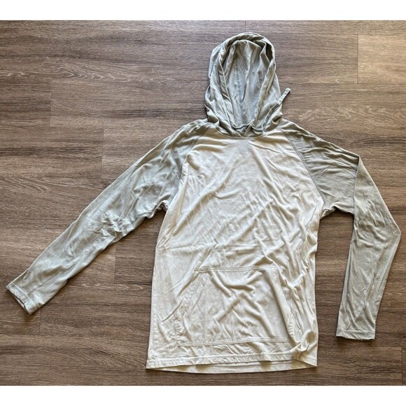 RVCA Men’s Pullover Hoodie White Green Long Sleeve Shirt Large Y2K Skater Surfer - Picture 1 of 4